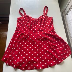 Sugar Thrillz Red & White polka dot dress